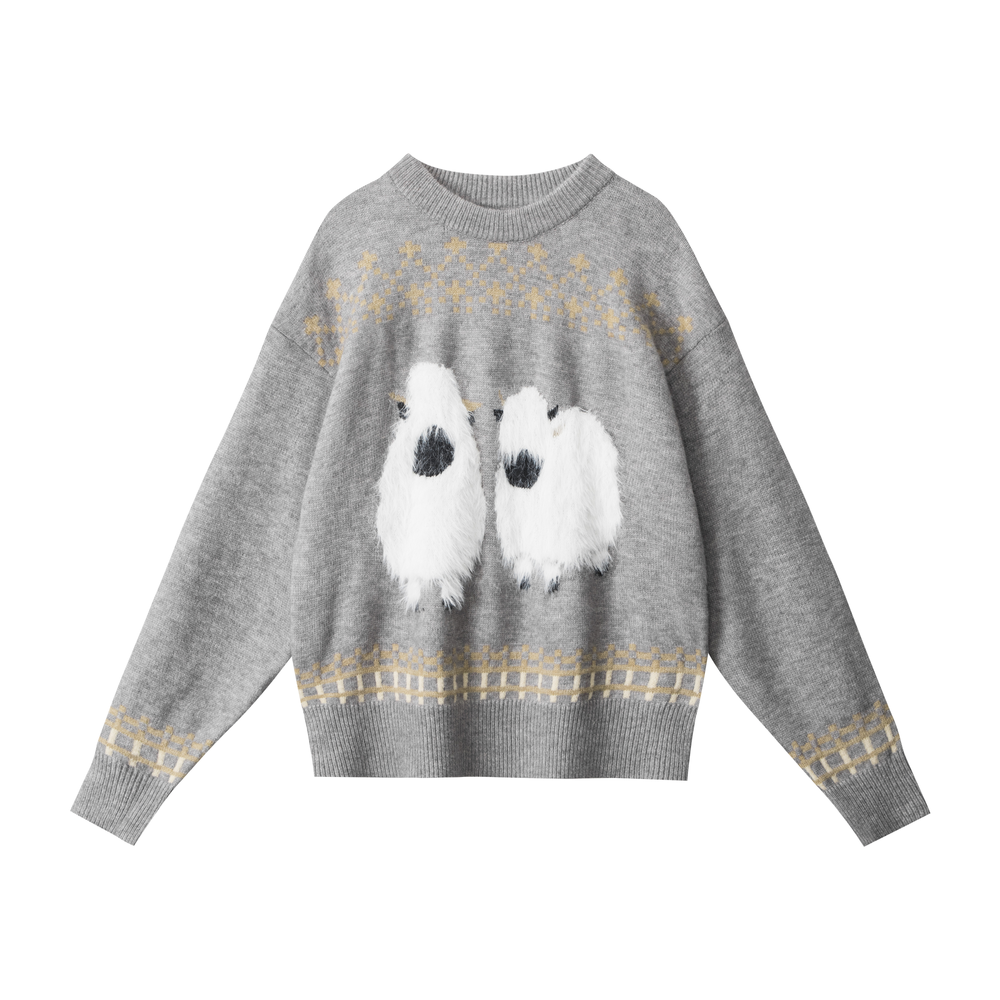 Woolly Pair | Fuzzy Sheep Knit Jumper - Luxuryurbanwear