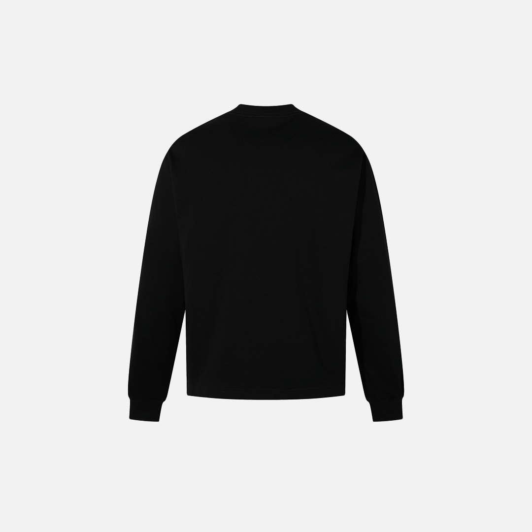 Y2K Retro Graphic Black Long Sleeve Sweatshirt - Luxuryurbanwear