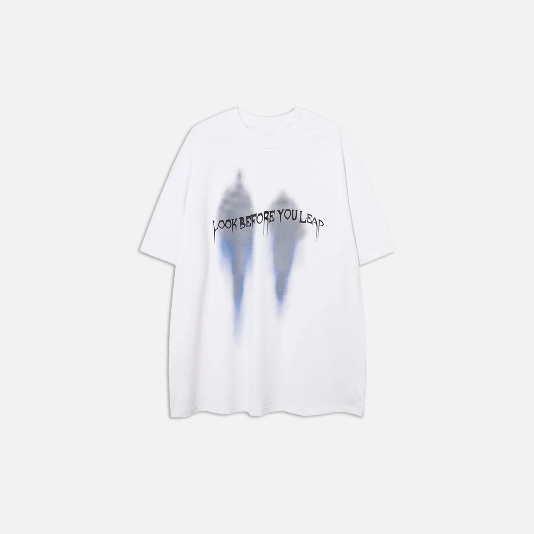 Graphic Oversized Shadow Printed Punk T-Shirt - Luxuryurbanwear