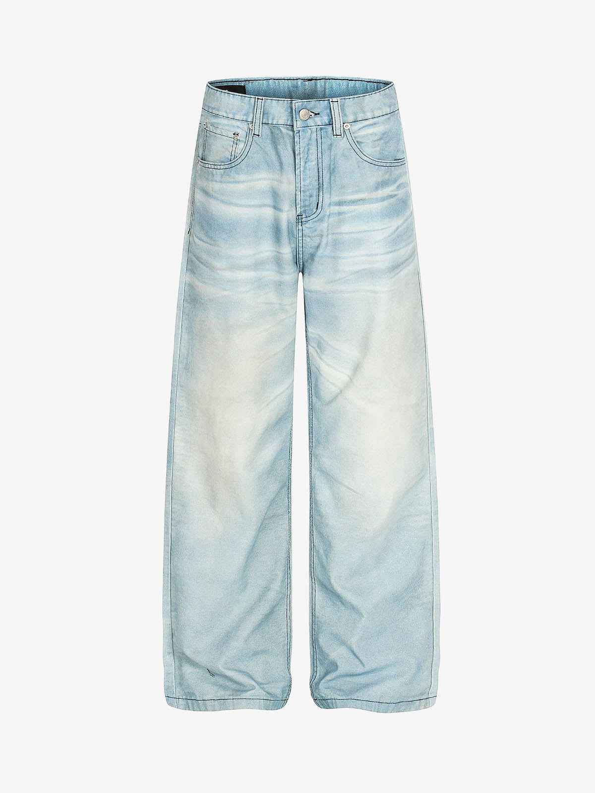 Vintage Whisker Wash Denim Jeans