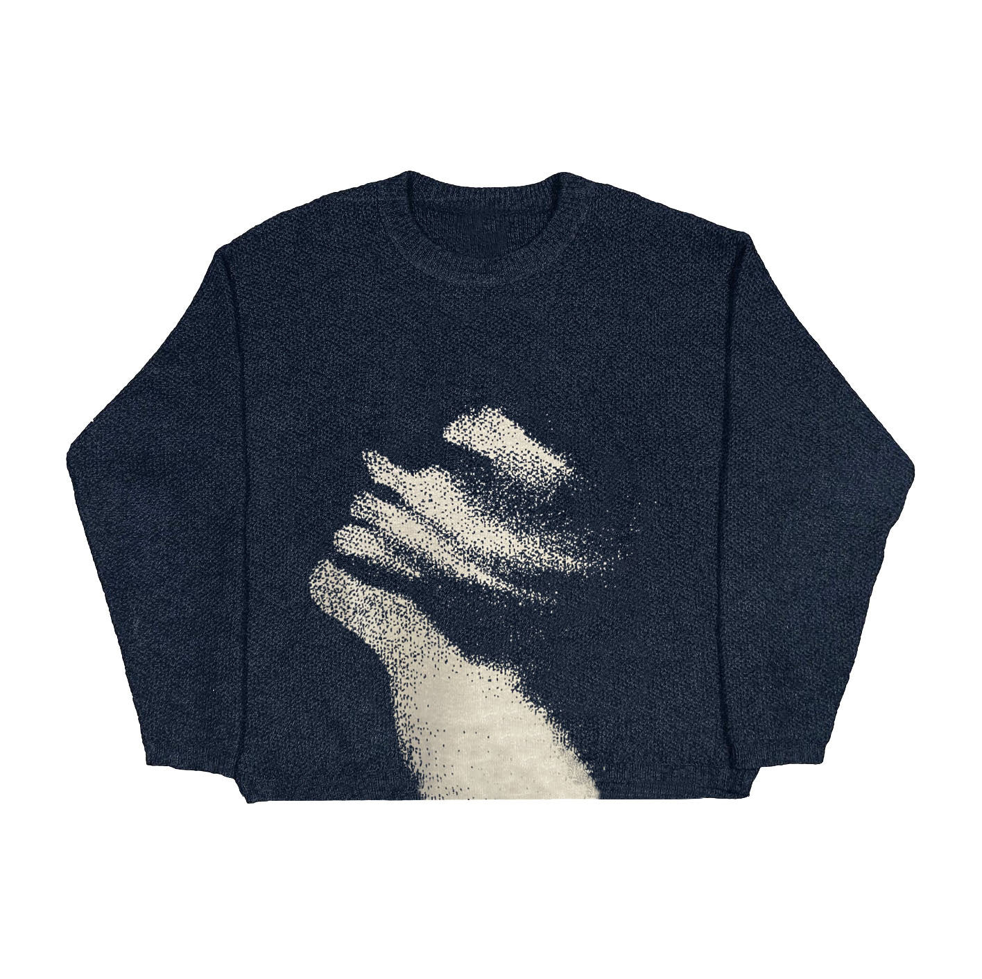 Abstract Embrace | Artistic Graphic Knit Sweater - Luxuryurbanwear