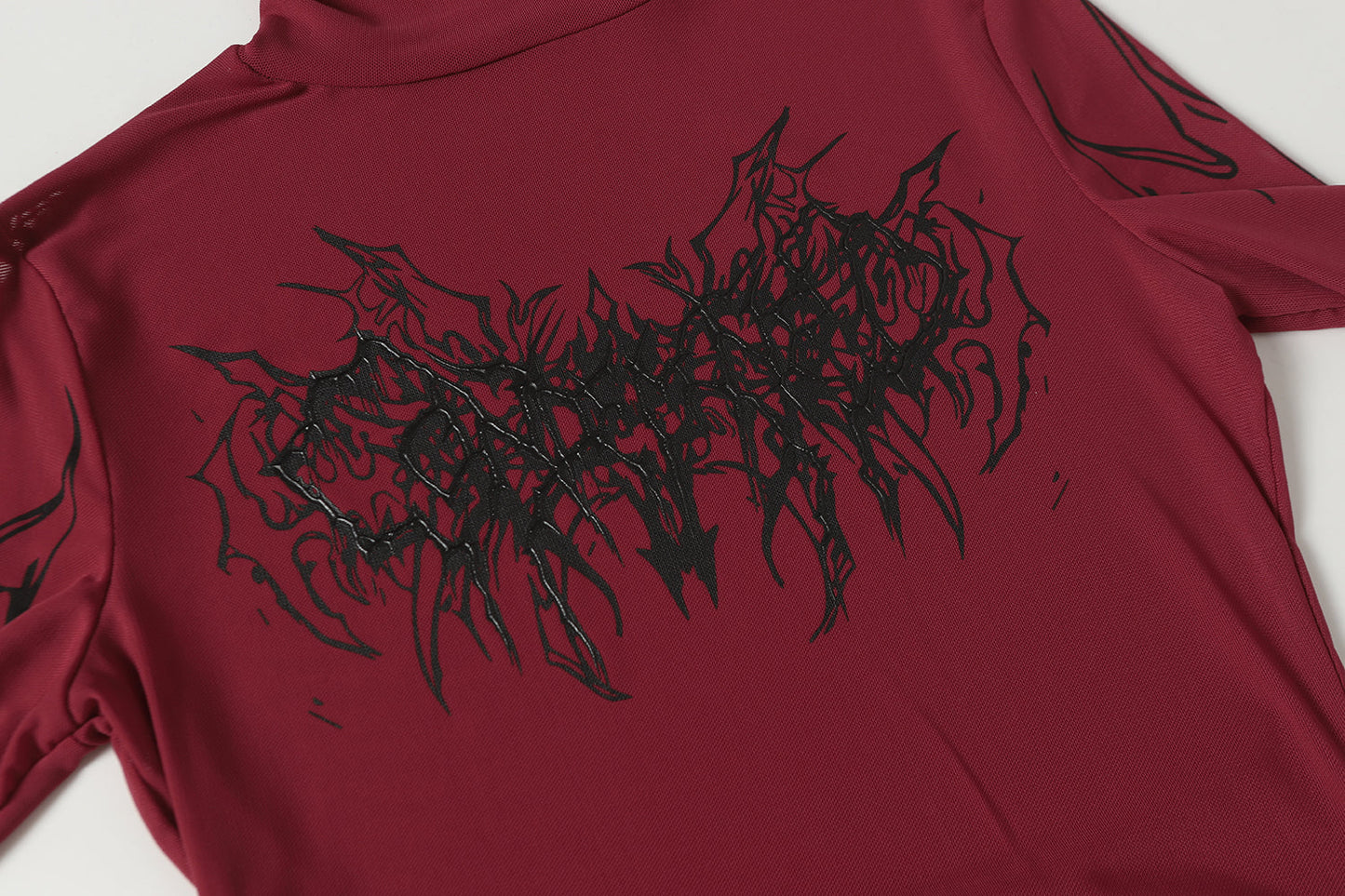 Streetwear Gothic Print | Turtleneck Sweatshirt - Luxuryurbanwear
