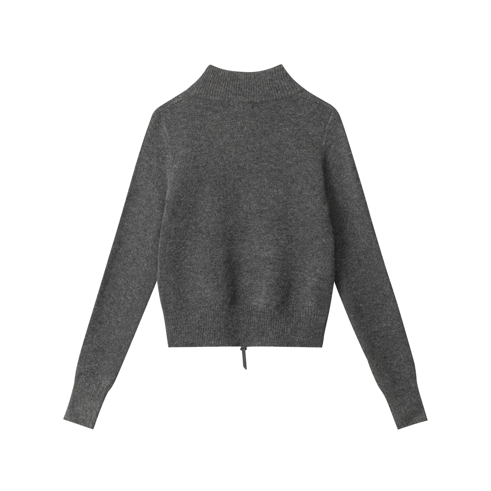 Center Cross | Grunge Wool Zip-Up Sweater - Luxuryurbanwear