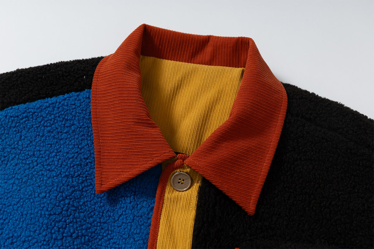 Color Blocking | Panel Fleece Coat - Luxuryurbanwear