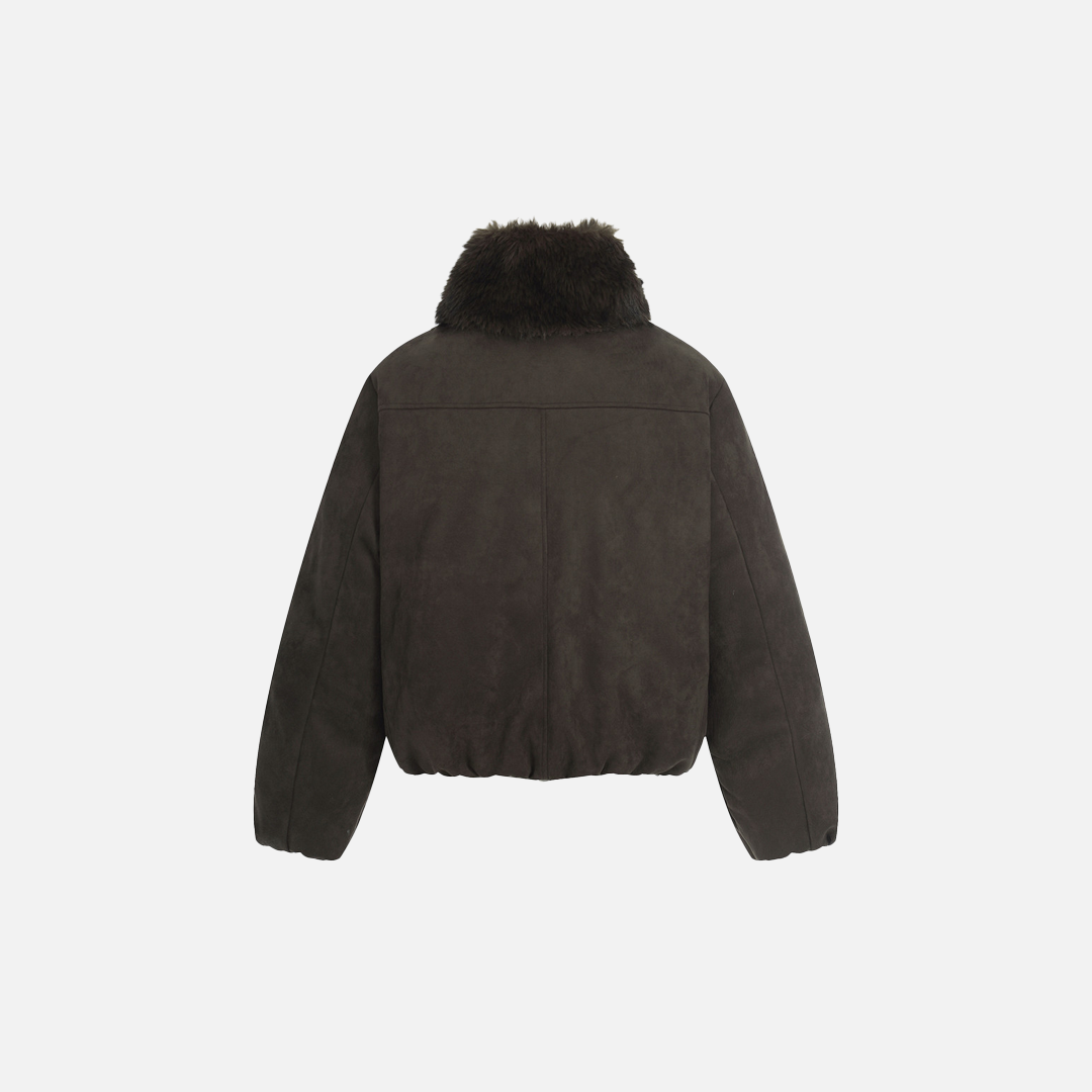 Warm European Style Fur Collar Jacket - Luxuryurbanwear