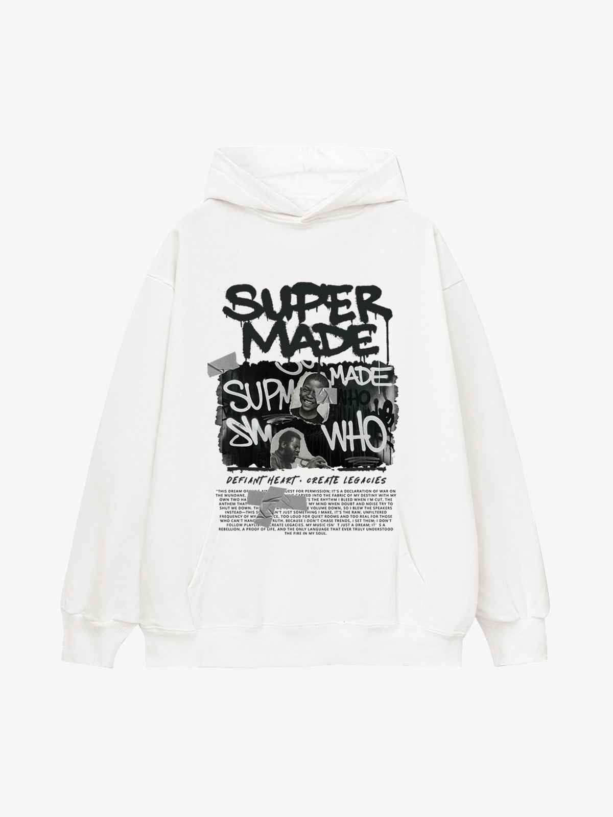 Trendy Retro Graffiti Character Hoodie