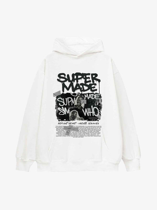 Trendy Retro Graffiti Character Hoodie