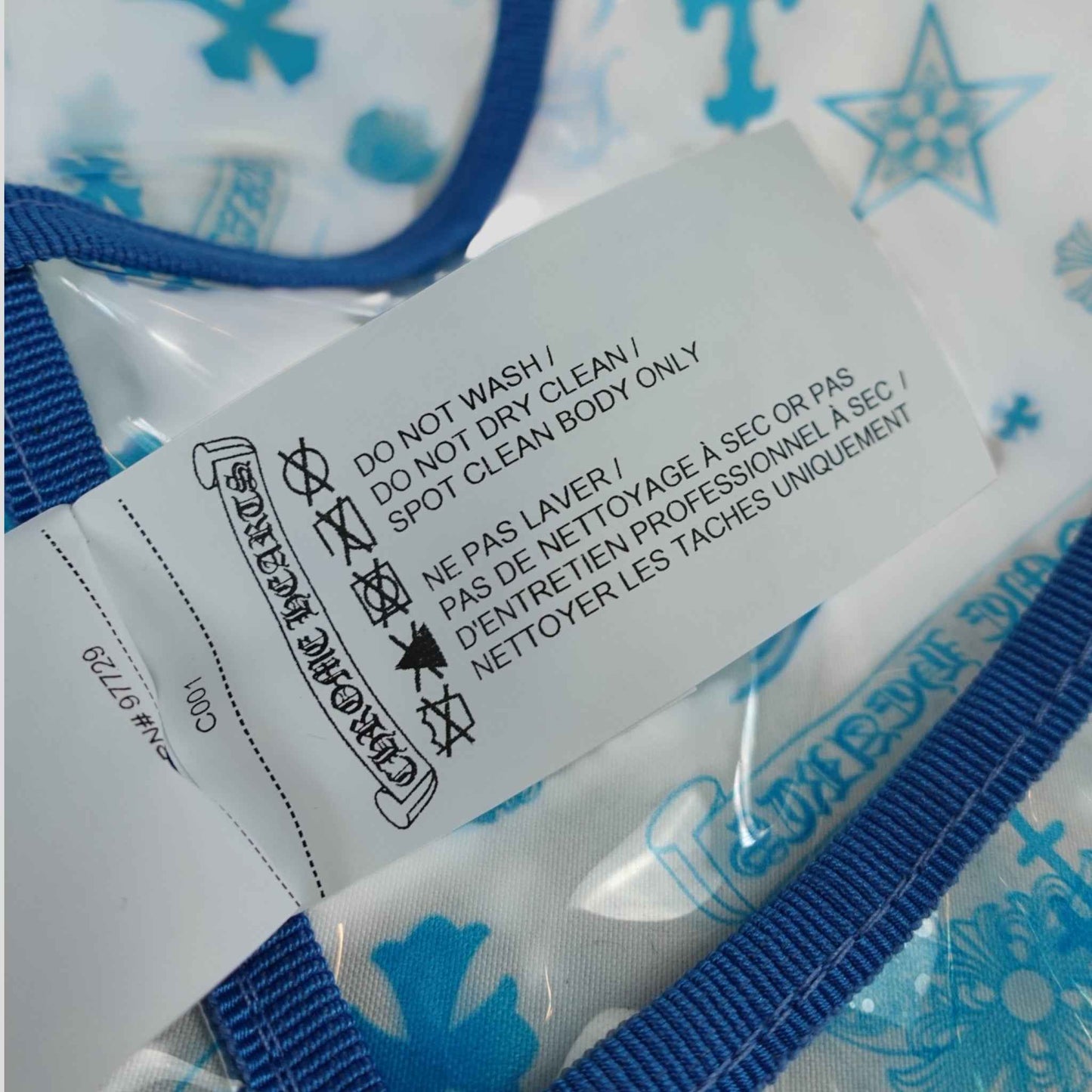 Chrome Hearts Transparent Bucket Hat in Clear/Blue