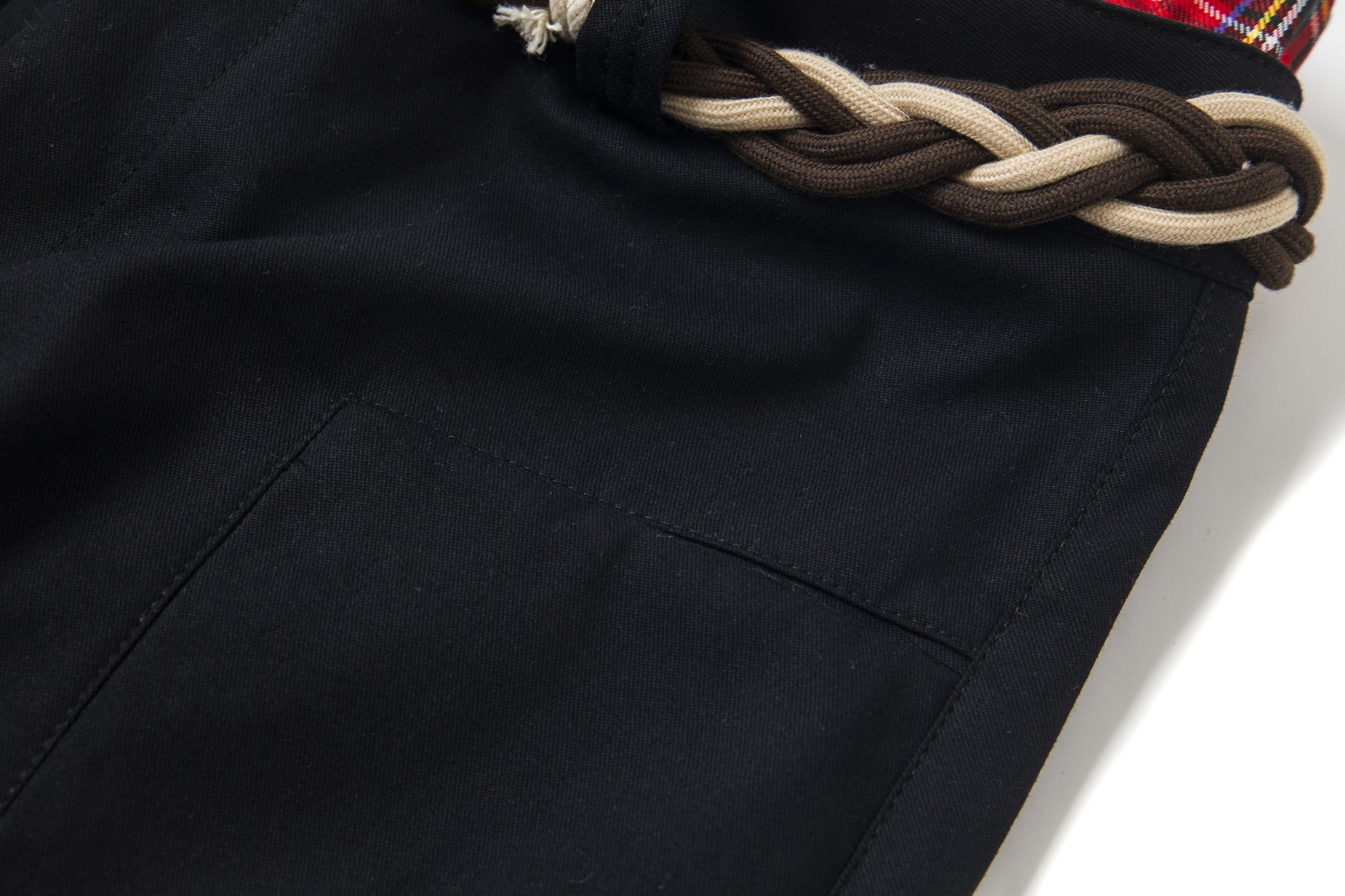 Plaid Waist Detail | Cargo Pants - Luxuryurbanwear