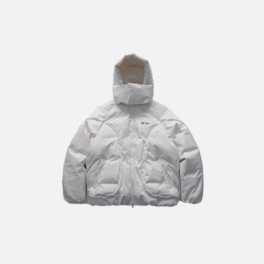Y2K Winter Solid Loose Hooded Parkas Puffer Jacket - Luxuryurbanwear