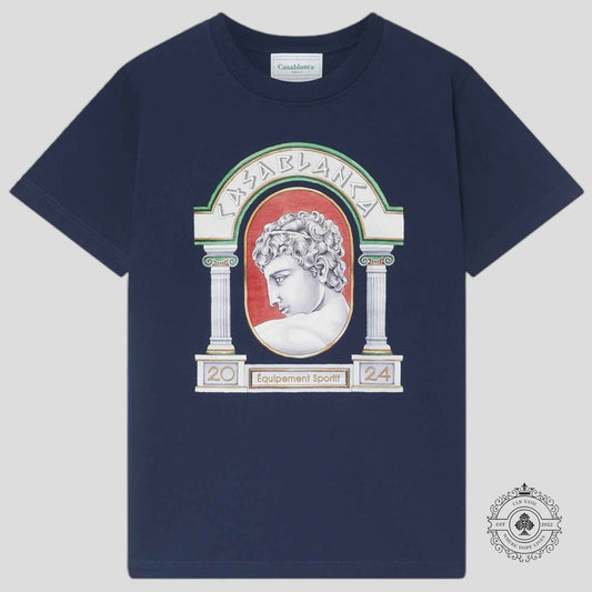 Casablanca La Medaille Tee in Navy
