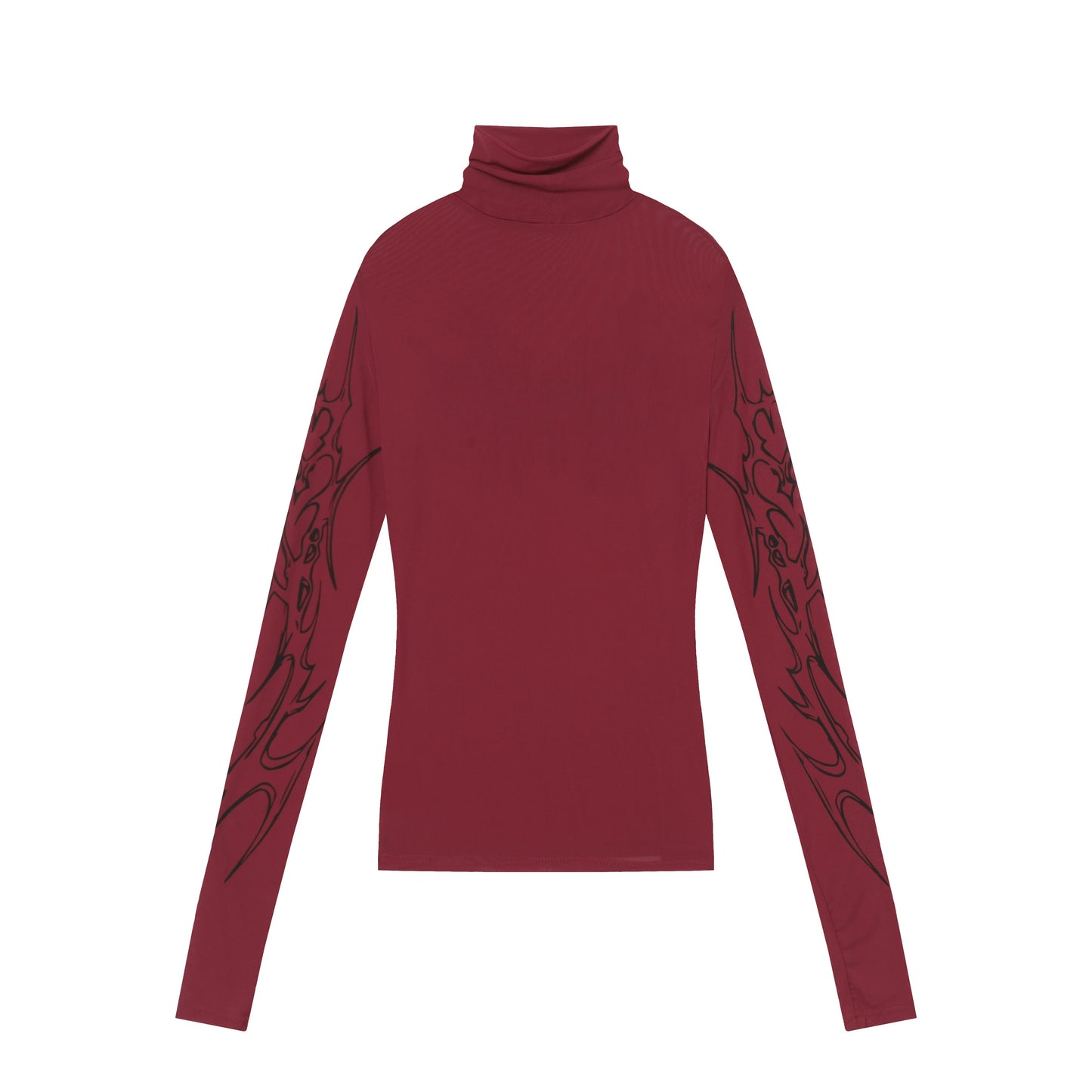Streetwear Gothic Print | Turtleneck Sweatshirt - Luxuryurbanwear