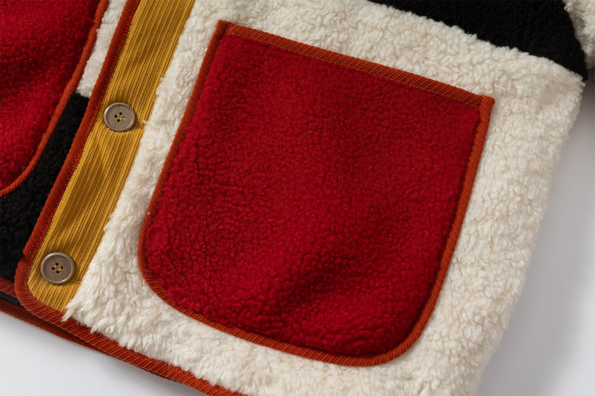 Color Blocking | Panel Fleece Coat - Luxuryurbanwear
