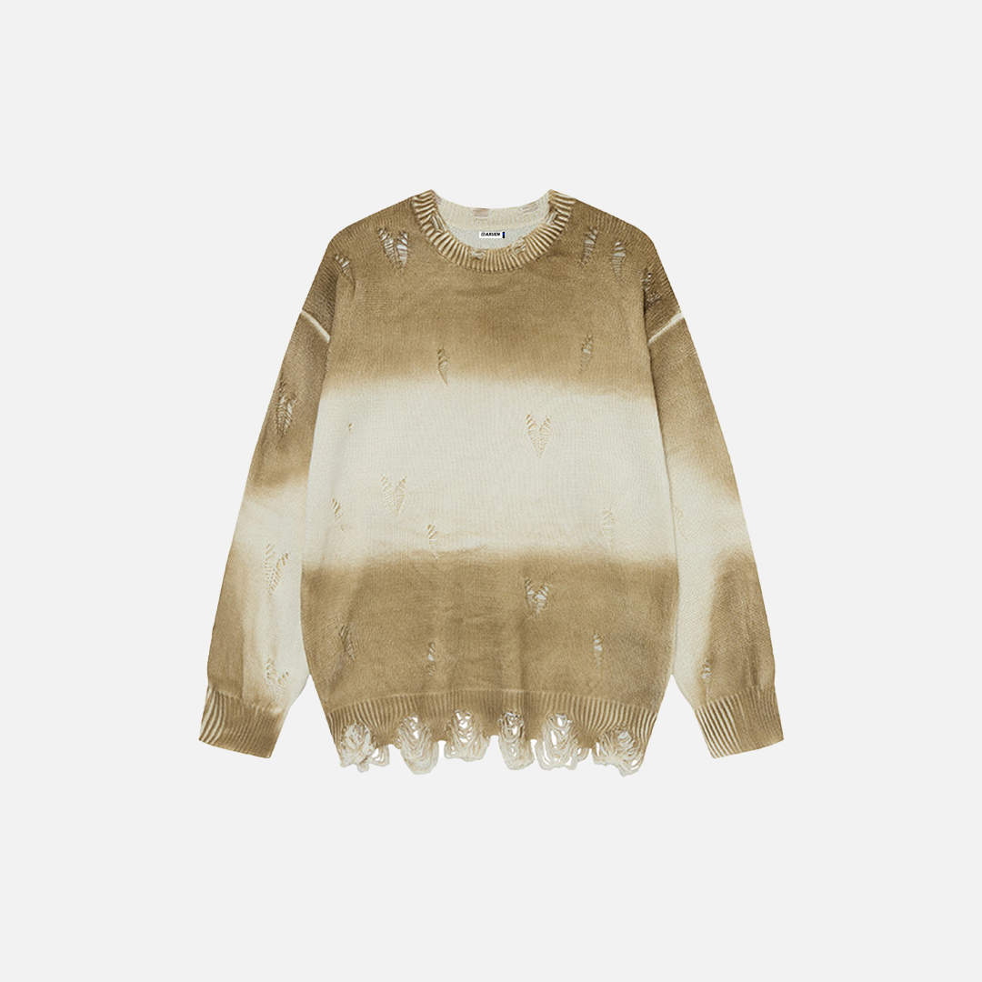 Y2K Vibrant Tie-Dye Oversized Lazy Knit Sweater - Luxuryurbanwear
