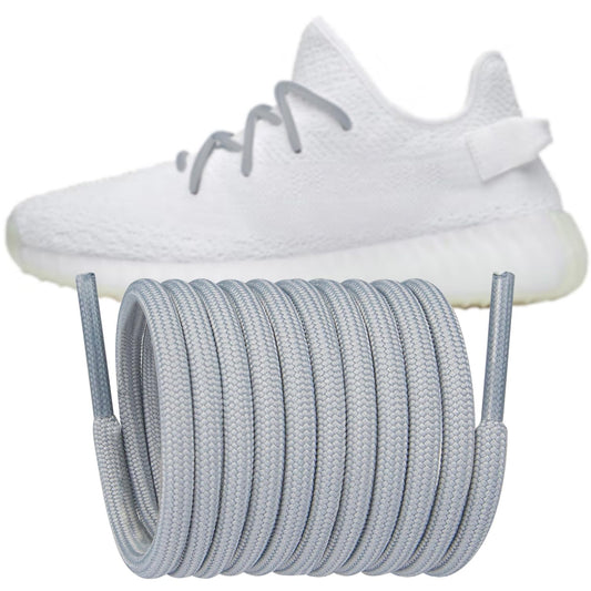 Endoto Shoelaces Replacement Round Laces for Adidas Yeezy Boost 350 V1/V2 380 500/500 HIGH 700 750 950 Sneaker Shoes(Color:GraySize:32Inch)