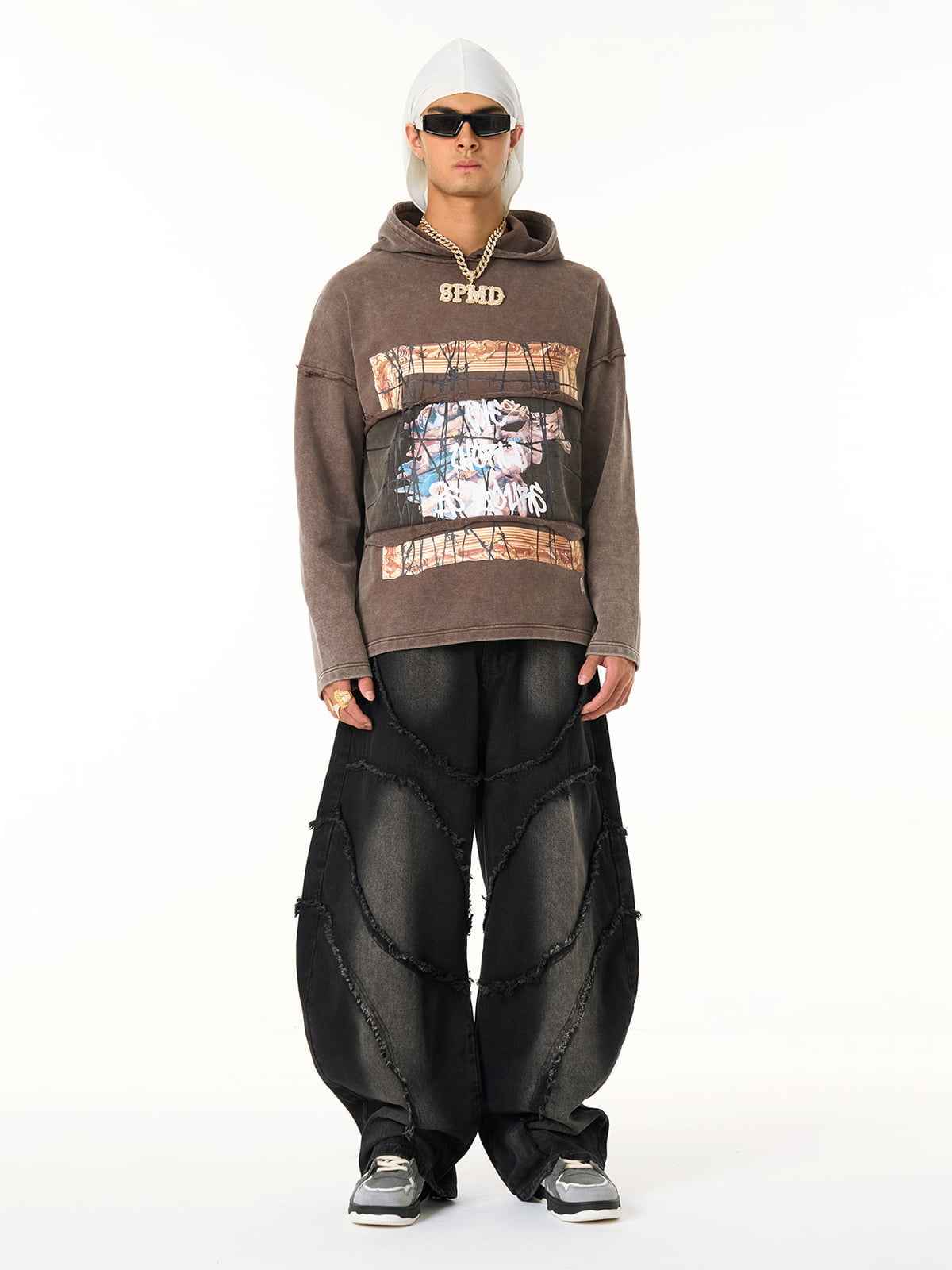 Distressed Thorn Destruction Painting Hoodie