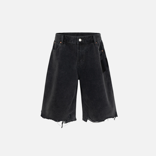 Summer Streetwear Oversized Distressed Denim Short - Luxuryurbanwear