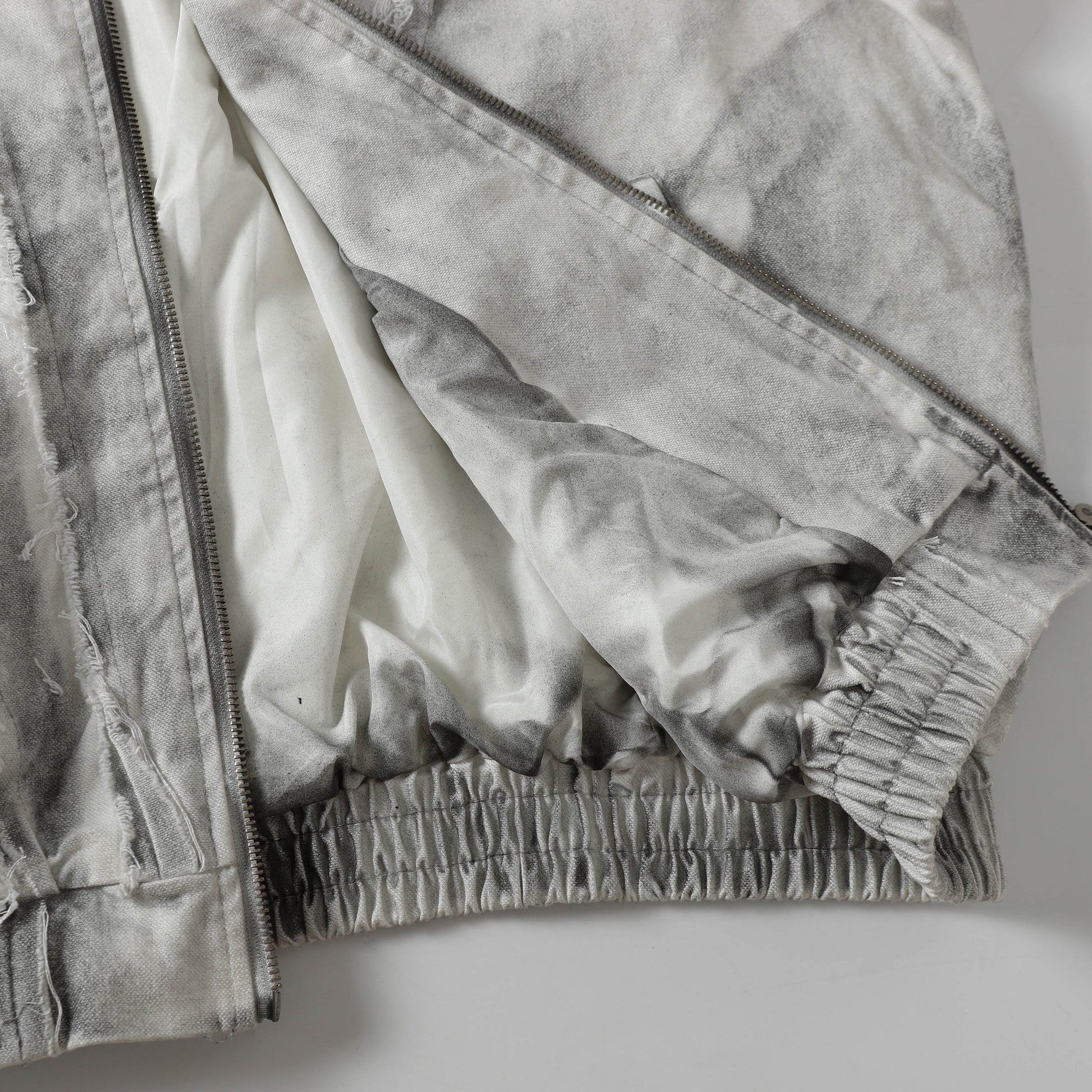 Washed Fray Edge | Hooded Jacket - Luxuryurbanwear