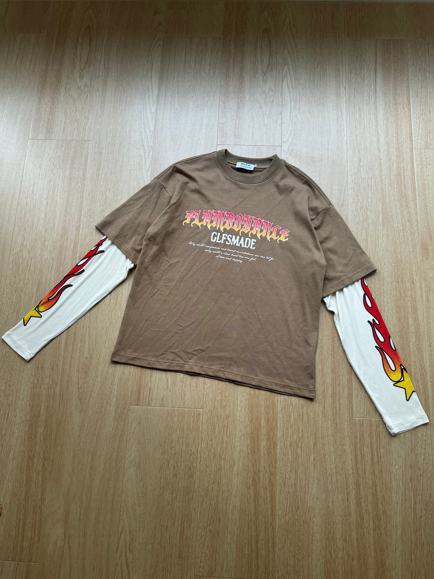 Vintage Flame Letter | Contrast Sweatshirt - Luxuryurbanwear