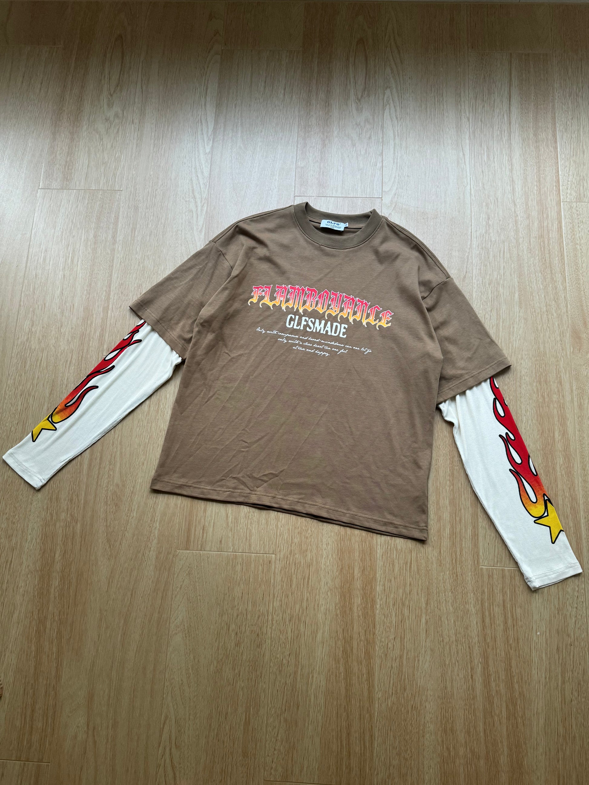 Vintage Flame Letter | Contrast Sweatshirt - Luxuryurbanwear