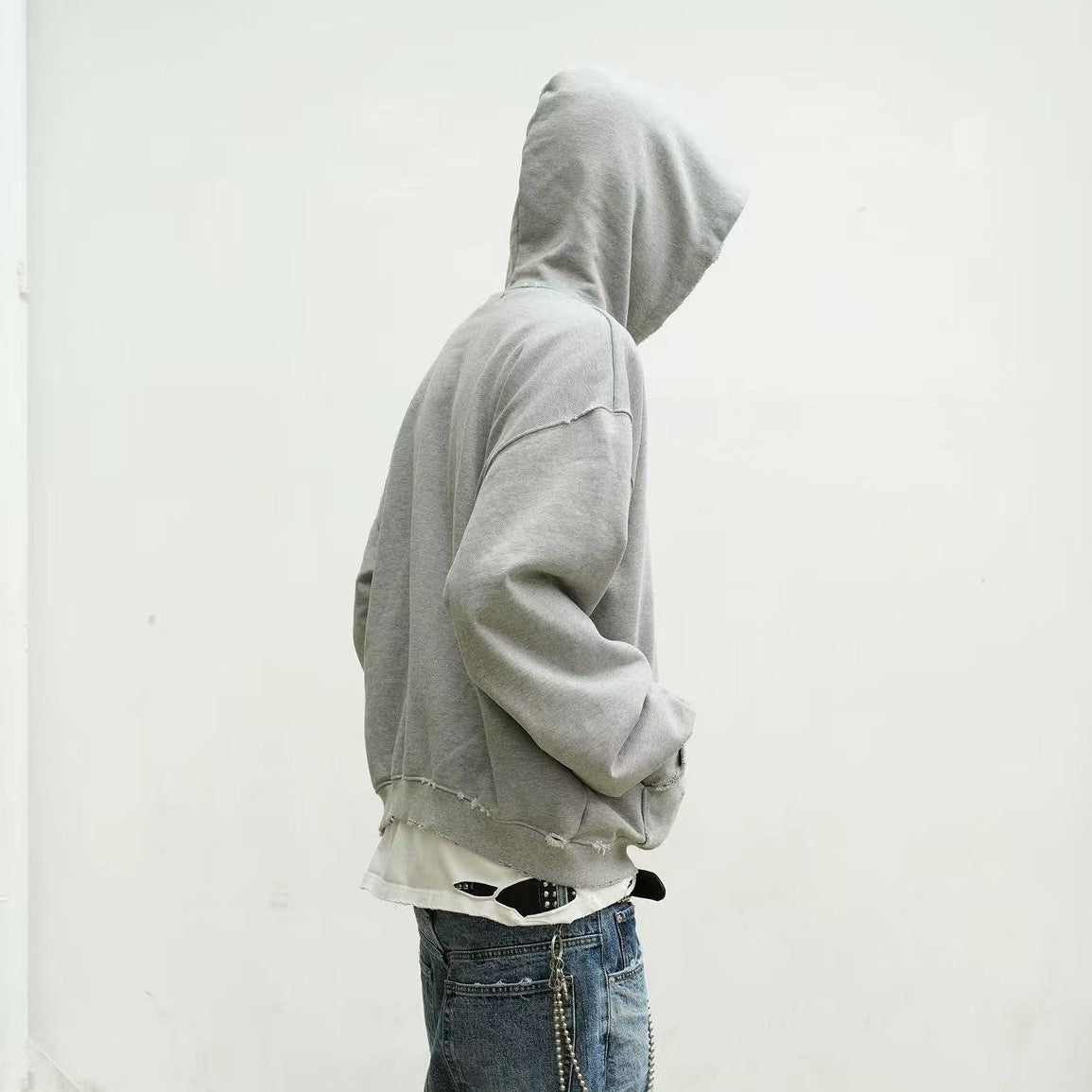 Gothic Text | Distressed Hoodie - Luxuryurbanwear