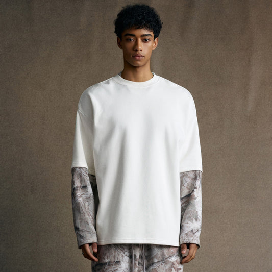 Woodland Camo| Long Sleeve T-Shirt - Luxuryurbanwear