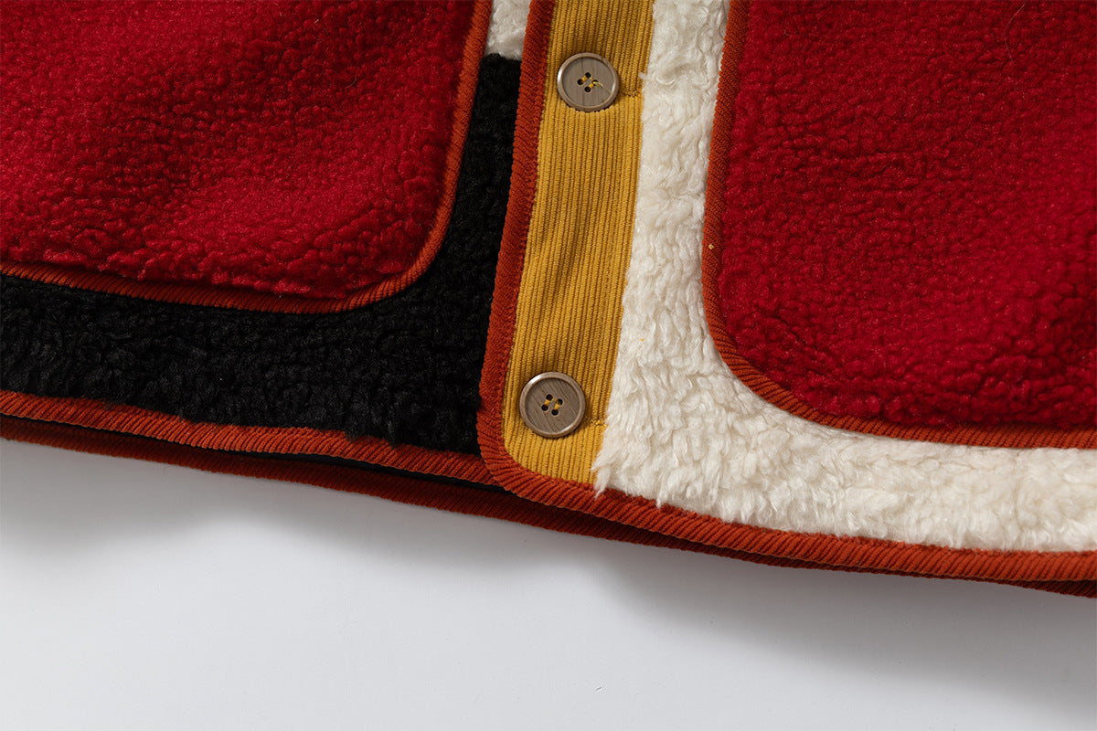 Color Blocking | Panel Fleece Coat - Luxuryurbanwear