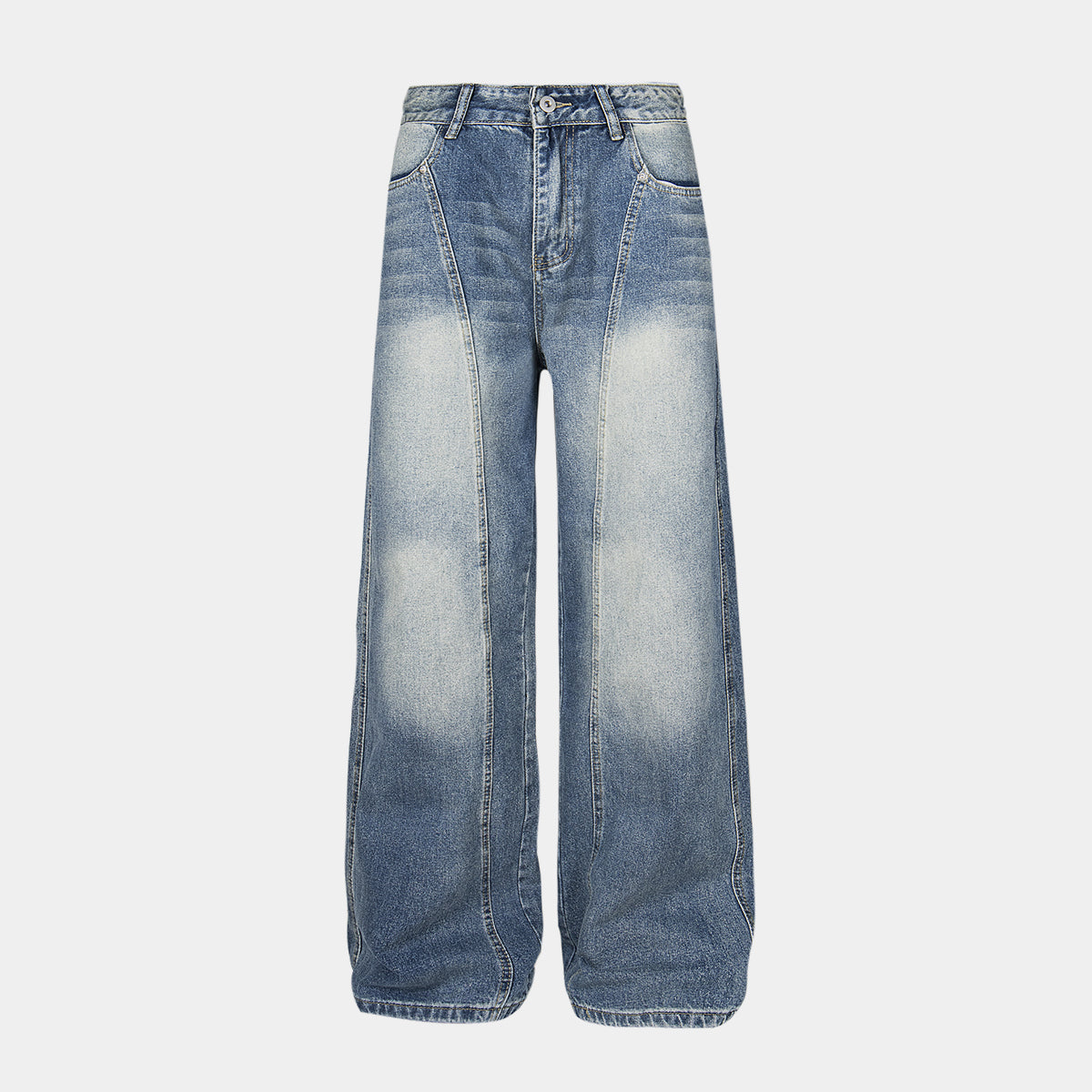 Heavy Bleached | Demin Jeans - Luxuryurbanwear