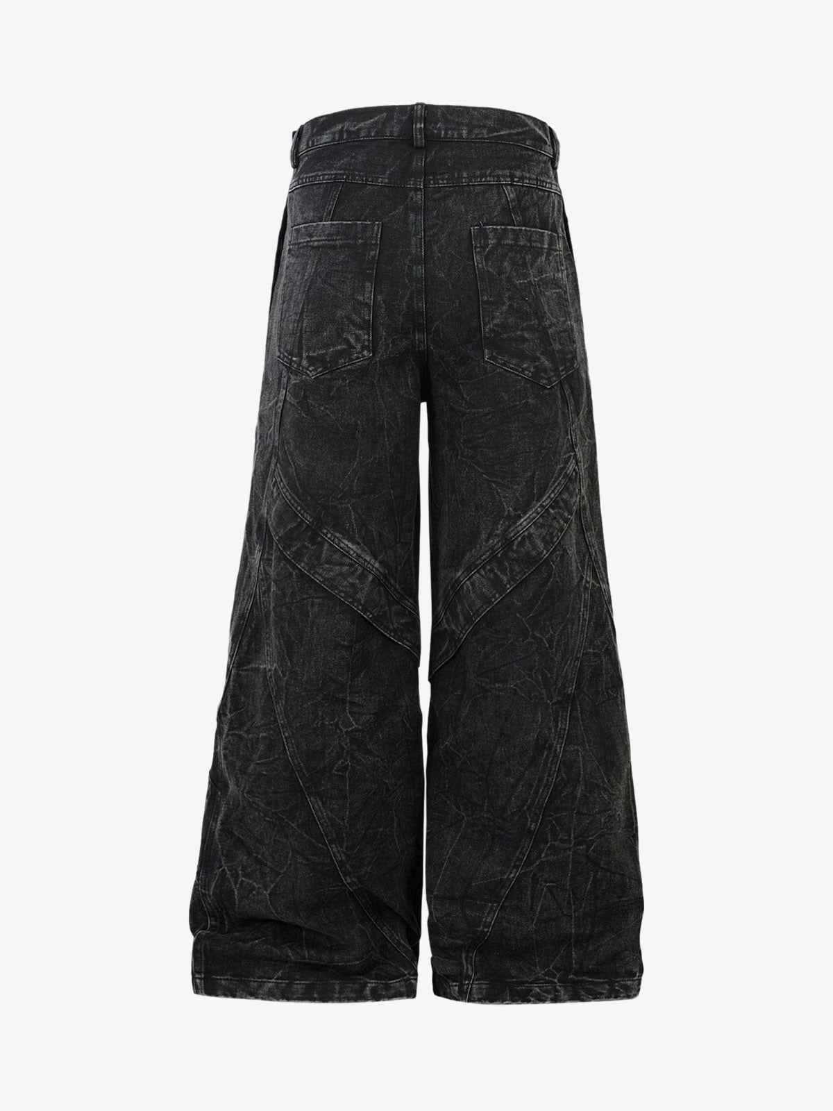 High Street Functional Structured Design Tie-Dye Baggy Jeans