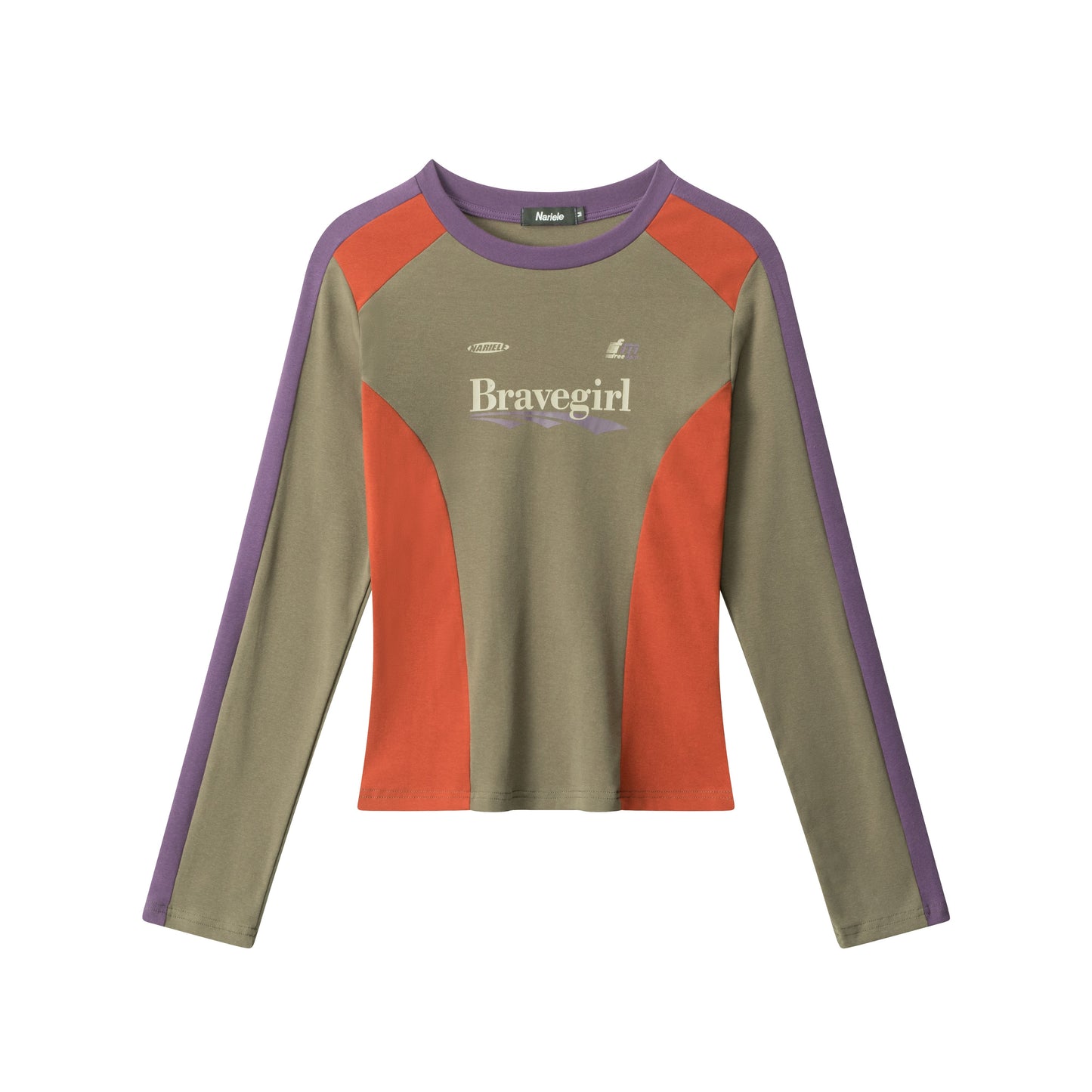 Bravegirl Wave | Colorblock Long Sleeve Tee - Luxuryurbanwear