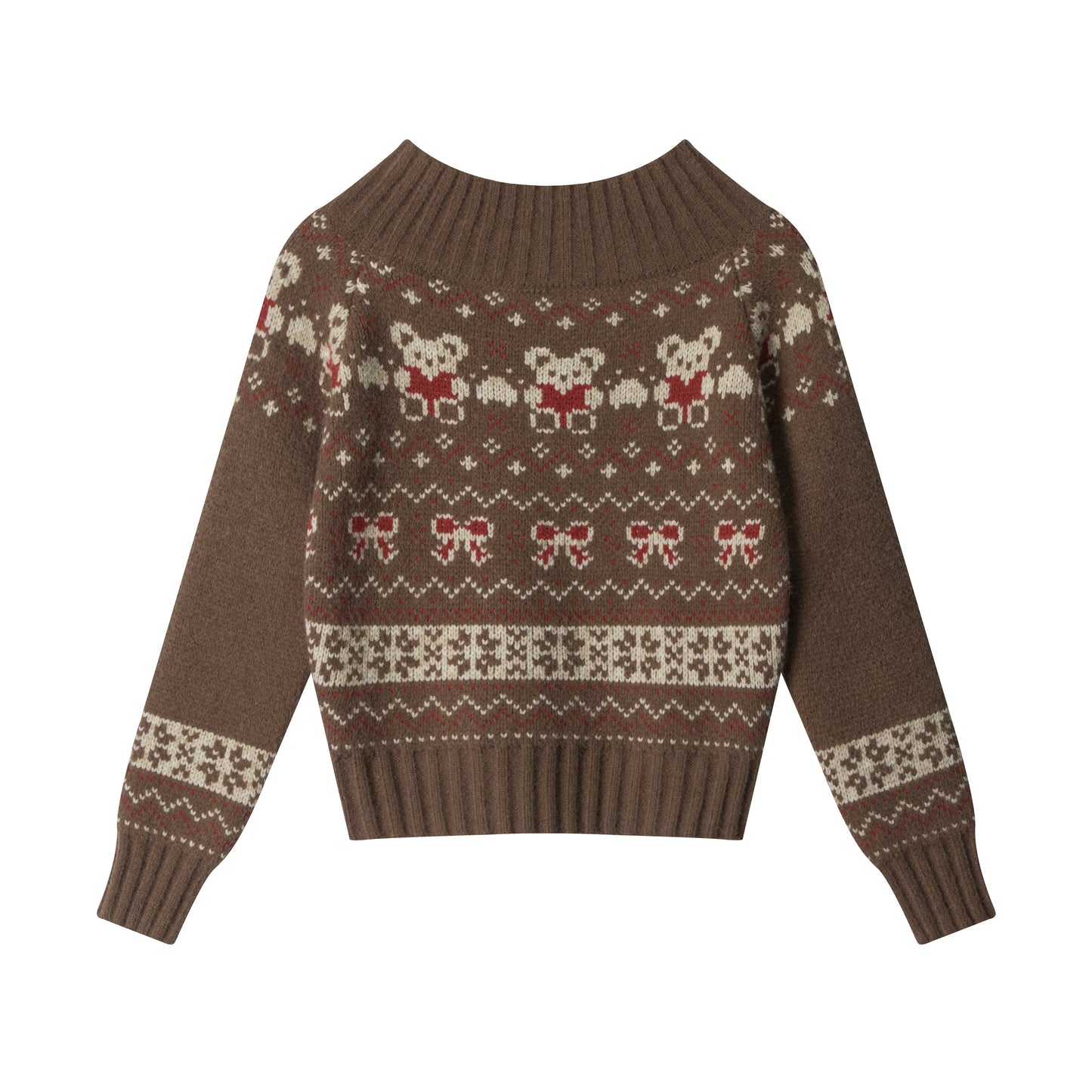 Kitten Knit | Fair Isle Cropped Sweater - Luxuryurbanwear