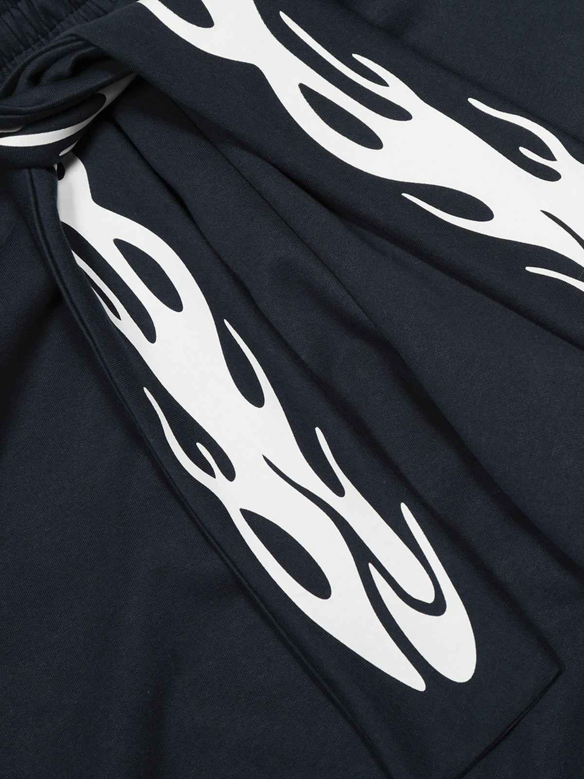 High Street Flame Print Baggy Sweatpants