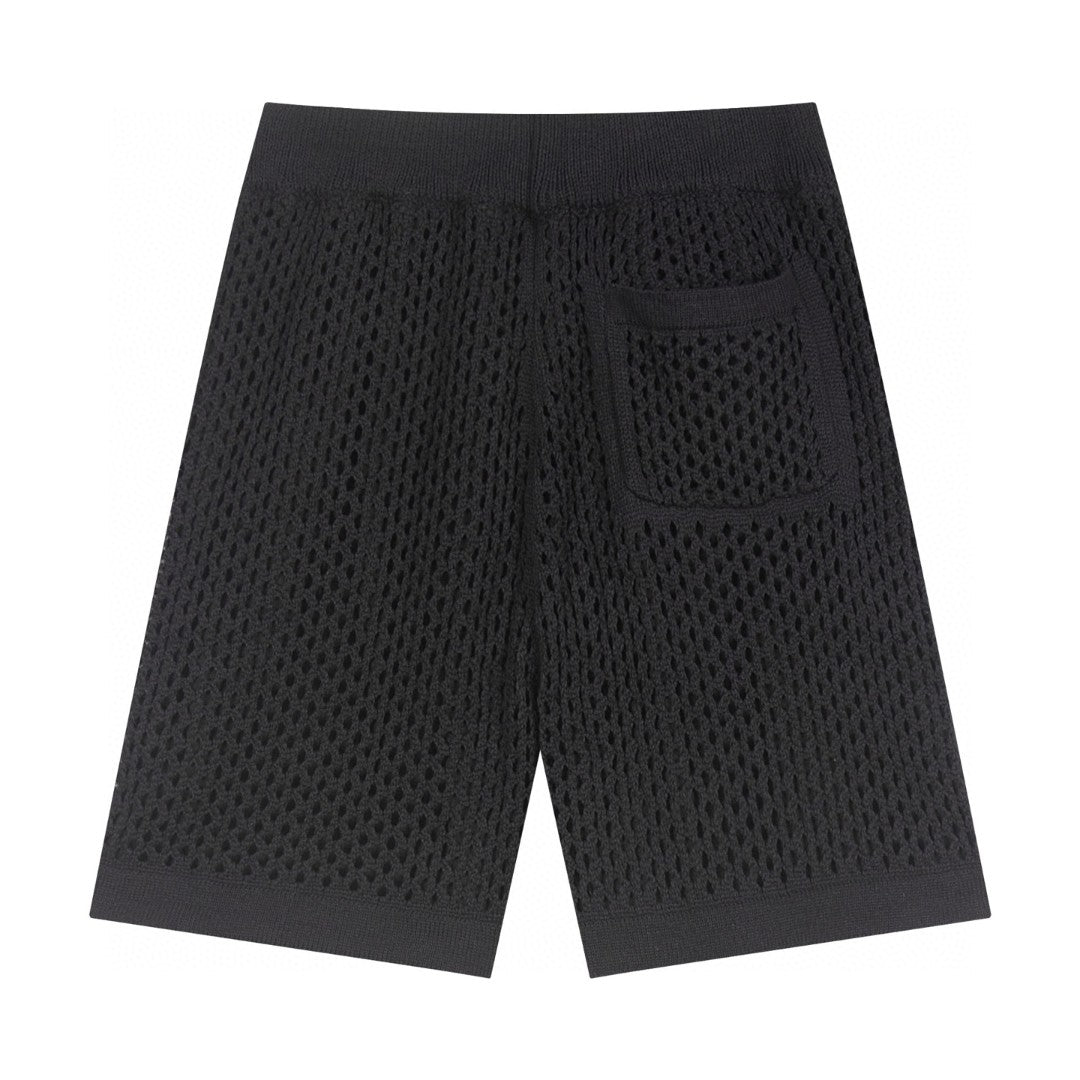 Mesh Stripe Knit | Baggy Shorts - Luxuryurbanwear