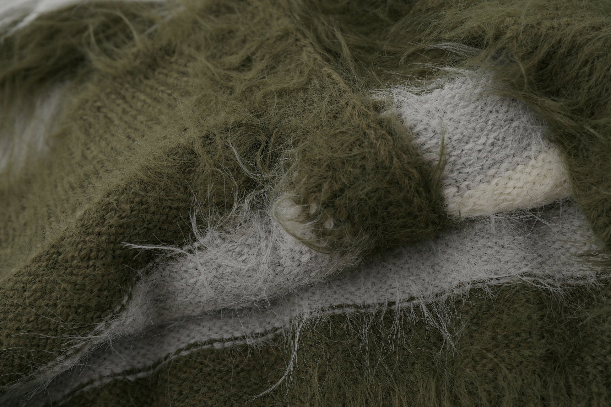 Furry Line | Striped Button-Up Fluffy Cardigan - Luxuryurbanwear