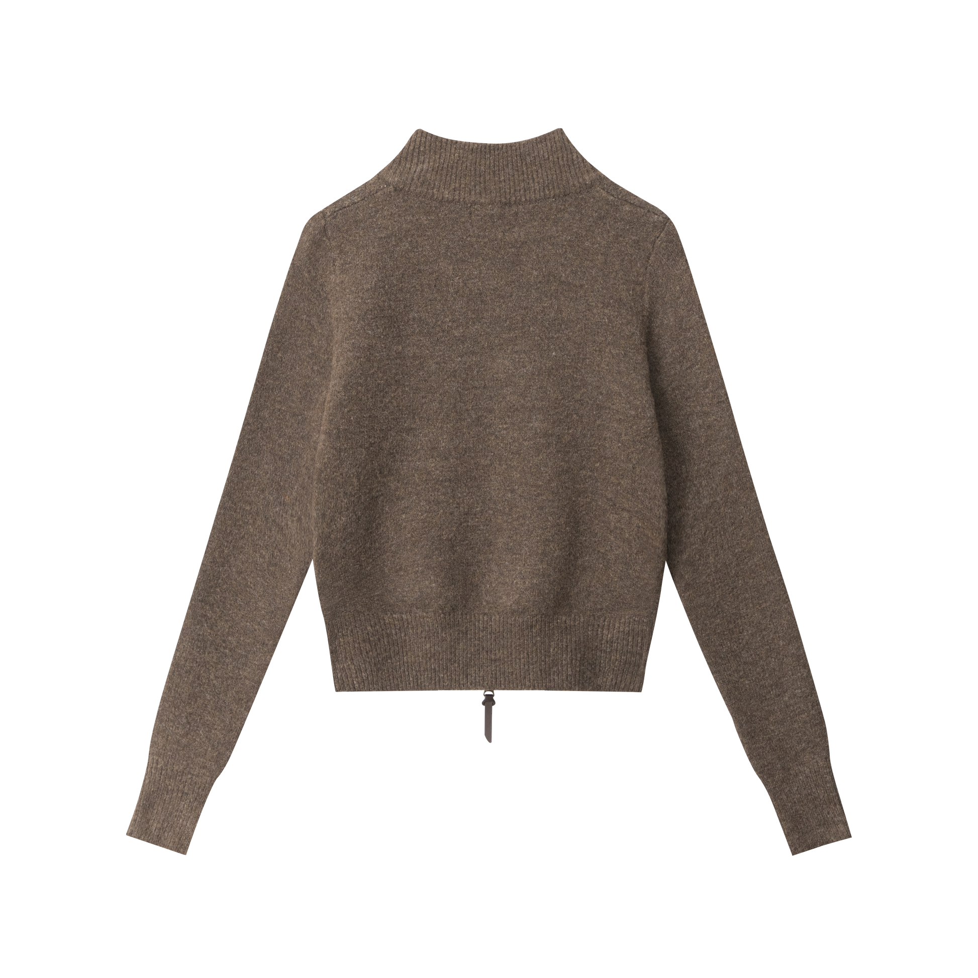 Center Cross | Grunge Wool Zip-Up Sweater - Luxuryurbanwear