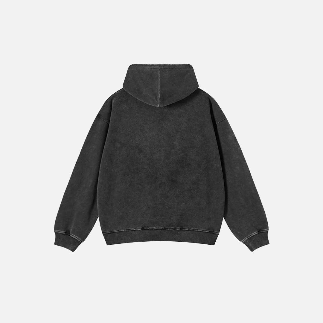 Trendy Black Graphic Oversized Hoodie - Luxuryurbanwear