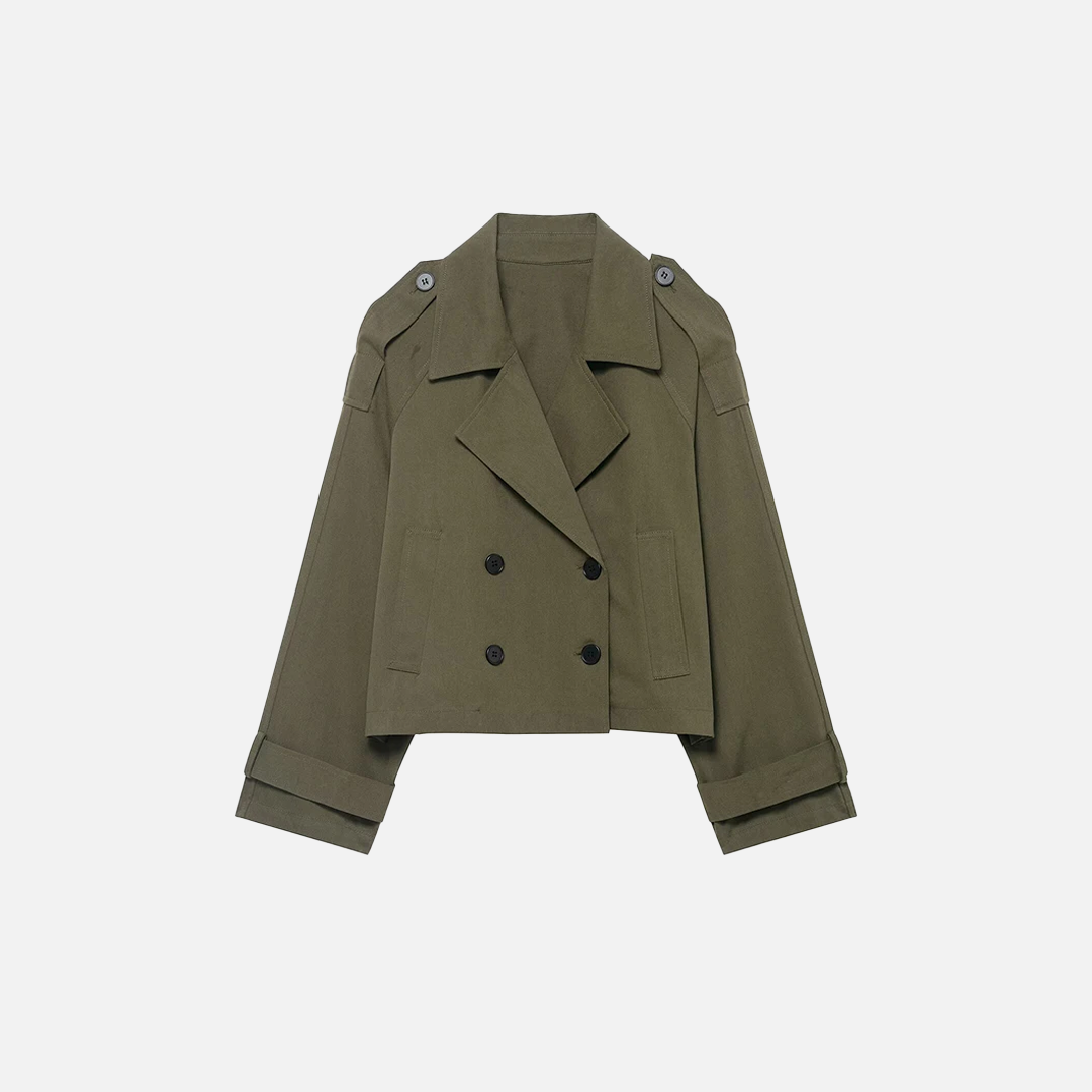 Chic Double Breasted Retro Trench Jacket - Luxuryurbanwear