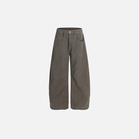 Streetwear Punk Deconstructed Pleated Wide Leg Jeans - Luxuryurbanwear