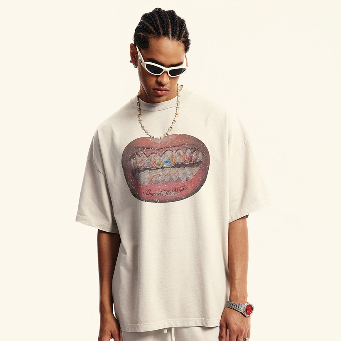 Mouth Graphic Print | Hip Hop T-Shirt - Luxuryurbanwear