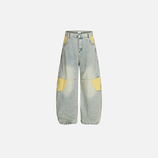 Y2K Flattering Washed Denim Wide Leg Jeans - Luxuryurbanwear
