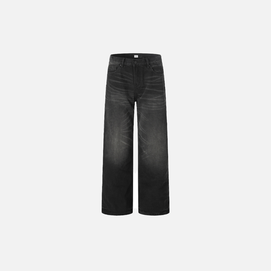 Essential Black Distressed Loose Fit Denim Jeans - Luxuryurbanwear