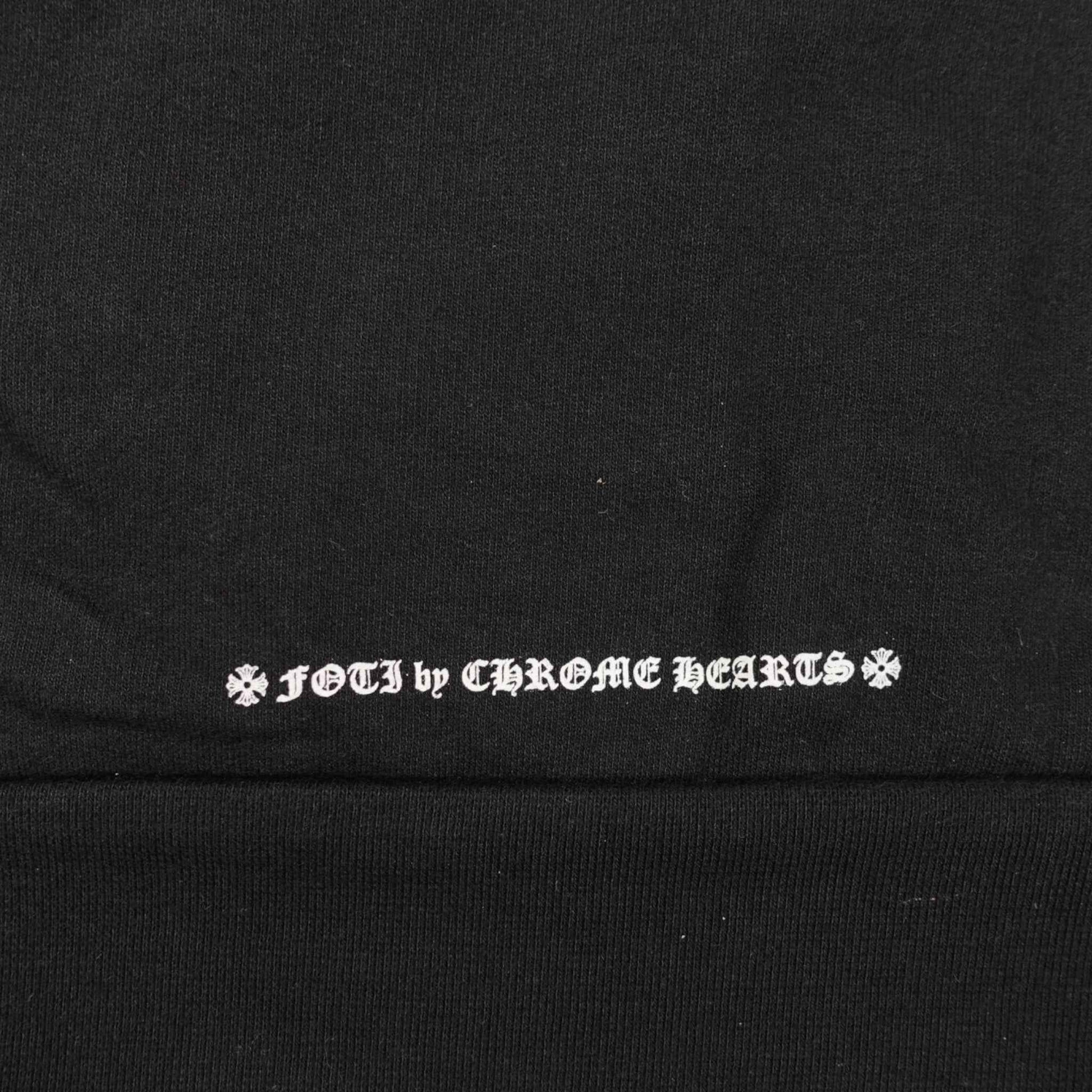 Chrome Hearts Foti Zip Up Hoodie in Black/White