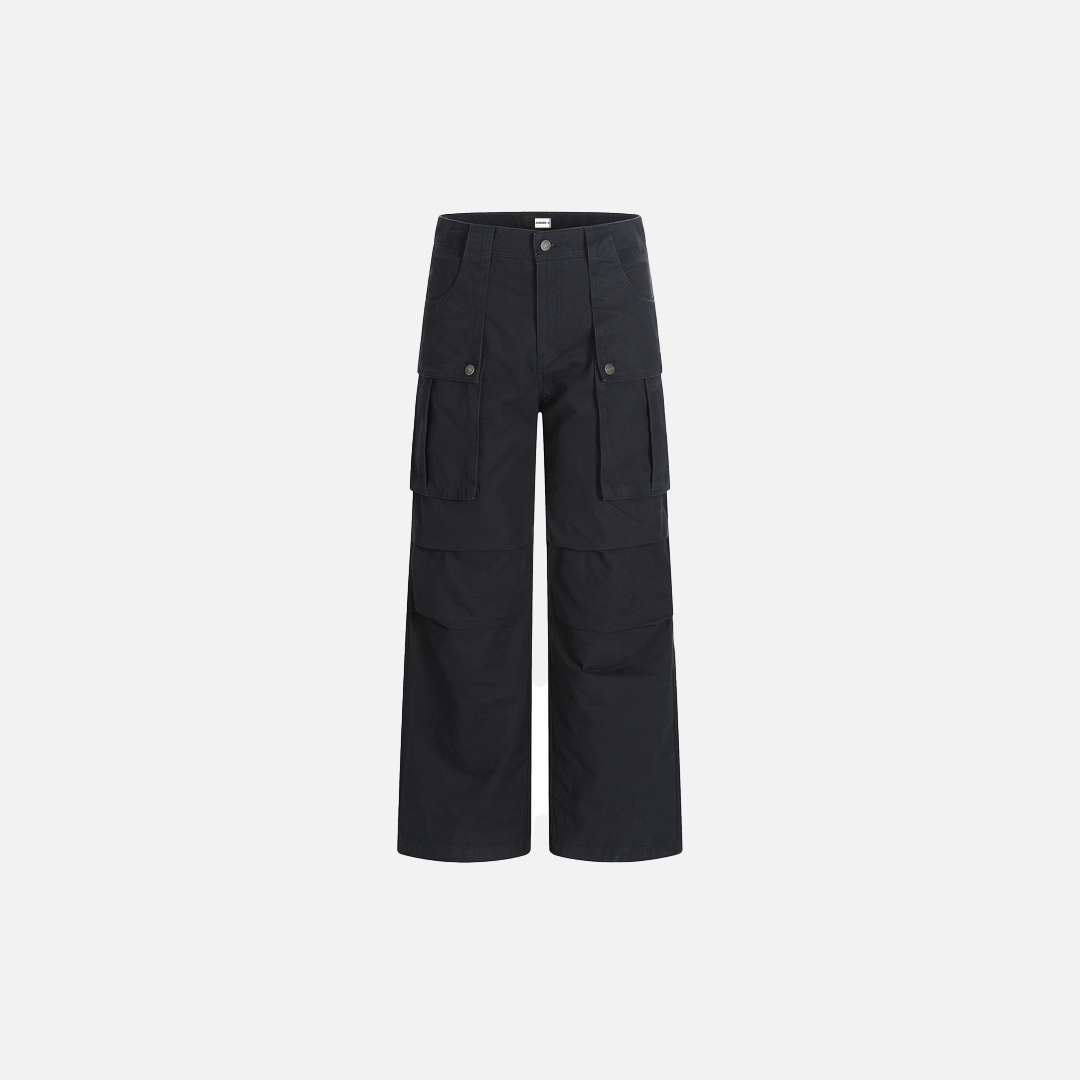 Versatile Loose-Fit Casual Solid Straight-Leg Cargo Pants - Luxuryurbanwear