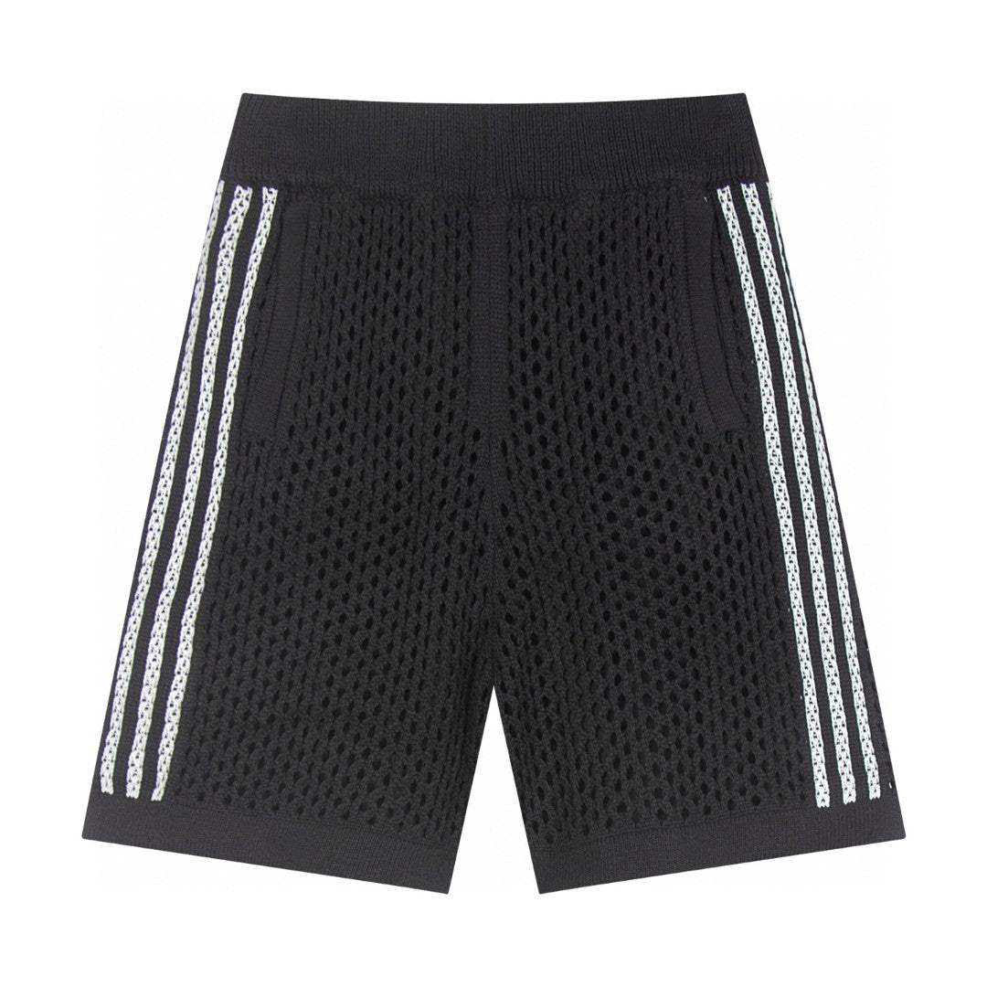 Mesh Stripe Knit | Baggy Shorts - Luxuryurbanwear