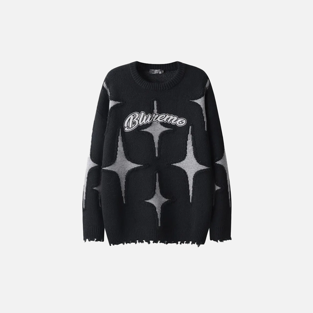 Grunge Hip Hop Knitted Jumper Sweater - Luxuryurbanwear