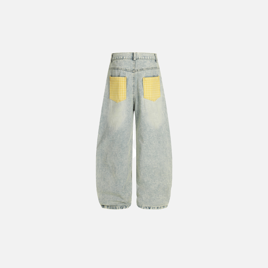 Y2K Flattering Washed Denim Wide Leg Jeans - Luxuryurbanwear