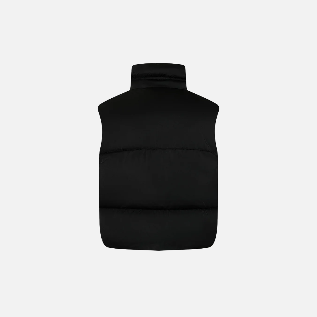 Effortless Thick Stand Collar Puffer Vest - Luxuryurbanwear