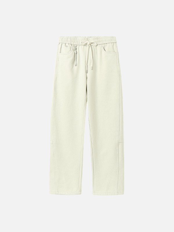 Functional Style Fleece Lined Straight Leg Pants - Luxuryurbanwear