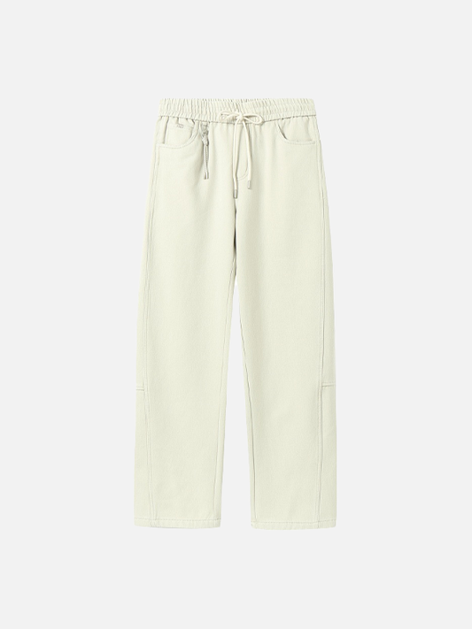 Functional Style Fleece Lined Straight Leg Pants - Luxuryurbanwear