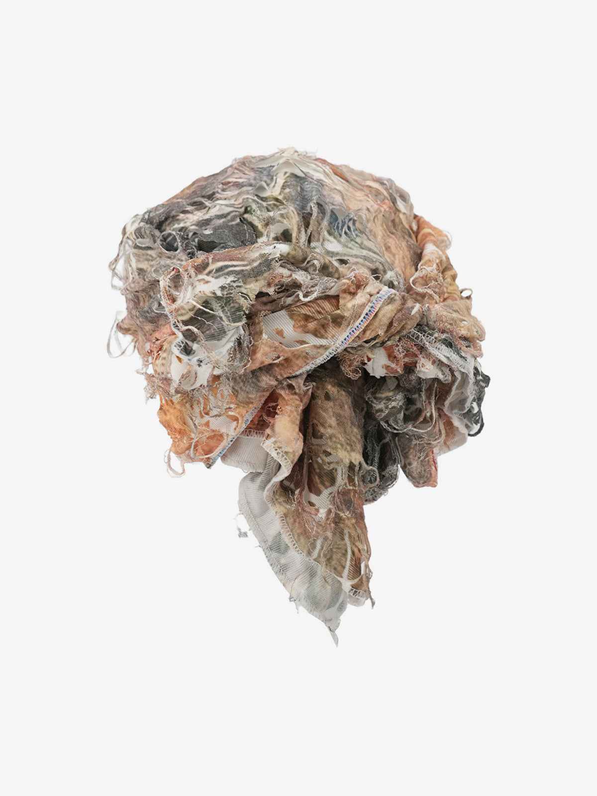 Distressed Tie-Dye Mixed Color Wasteland Square Scarf